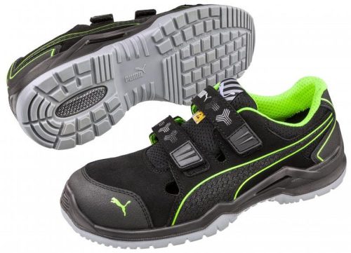 PUMA PUM-644300 Puma Neodyme Green Low S1P ESD SRC Védőszandál (fekete/zöld, 48) 48