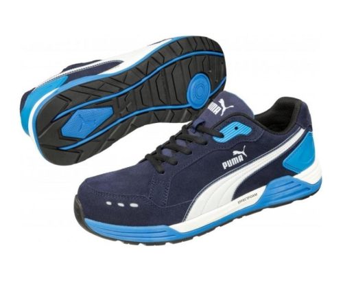 PUMA PUM-644620 Puma Airtwist Blue Low S3 ESD HRO SRC munkavédelmi cipő (kék/fehér, 43) 43
