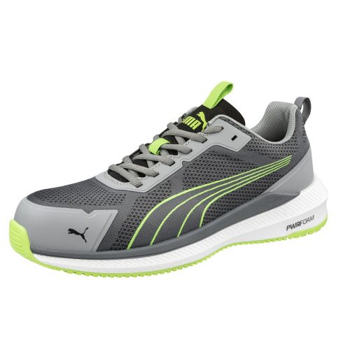 PUMA PUM-645010 Puma Slide Grey/Green S1PS ESD FO HRO SR munkavédelmi cipő (szürke/zöld, 39) 39
