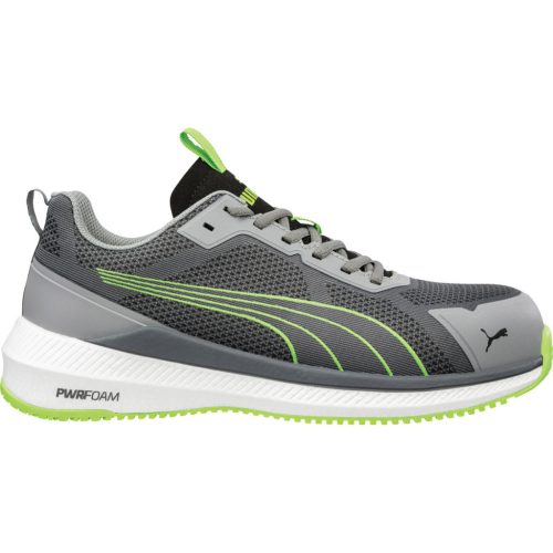 PUMA PUM-645010 Puma Slide Grey/Green S1PS ESD FO HRO SR munkavédelmi cipő (szürke/zöld, 40) 40