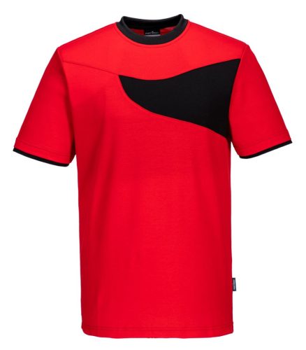 Portwest PW211 PW211 rövid újjú póló S/S (piros/fekete, S) S