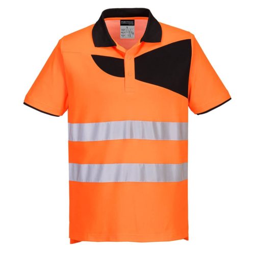 portwest pw212 hi-vis póló s narancs fekete