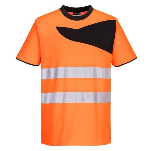 portwest pw213 hi-vis póló s narancs fekete