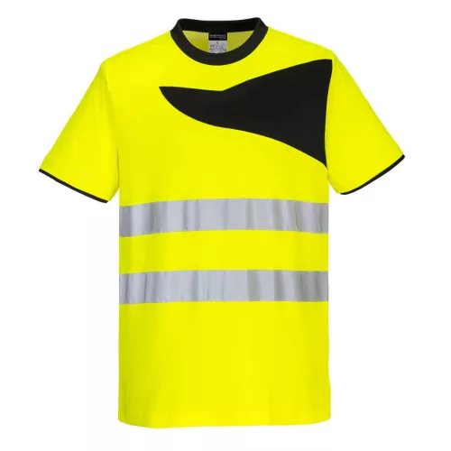 portwest pw213 hi-vis póló s sárga fekete