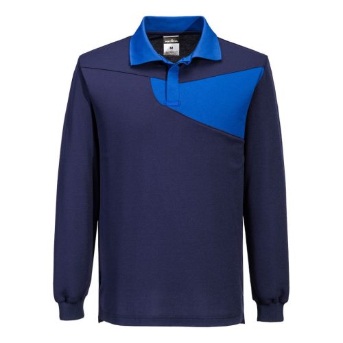 Portwest PW2 pamut póló póló L/S 3XL Tengerészkék/Royal Kék
