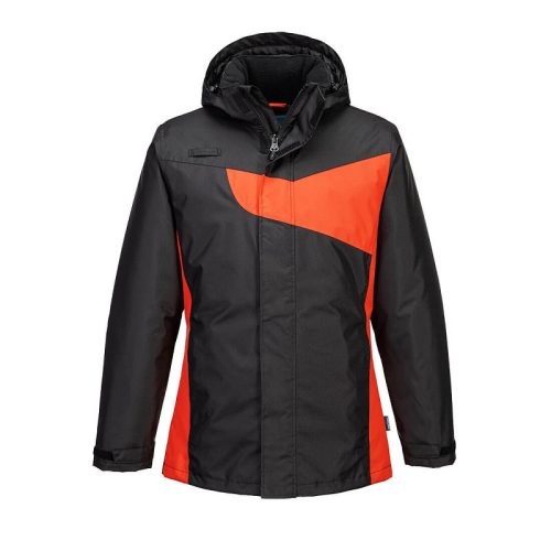 Portwest PW260 PW2 Téli kabát (fekete/piros, XXL) XXL