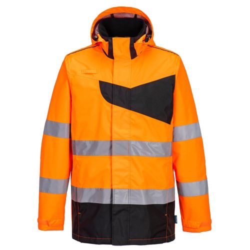 portwest pw265 pw2 hi-vis esőkabát s narancs fekete