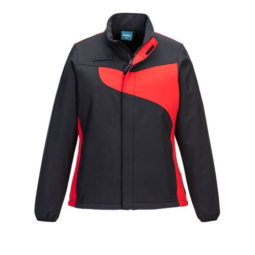 portwest pw278 pw2 női softshell xs fekete piros