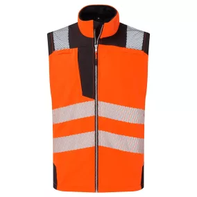 portwest pw325 pw3 jól láthatósági softshell mellény s narancs fekete