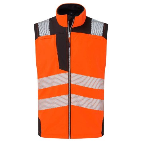 portwest pw325 pw3 jól láthatósági softshell mellény s narancs fekete