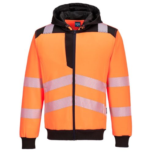 Portwest PW327 PW3 Hi-Vis zippzáras kapucnis pulóver S