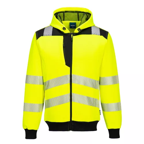 Portwest PW327 PW3 Hi-Vis zippzáras kapucnis pulóver 5XL