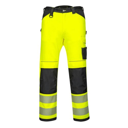 portwest pw340 pw3 hi-vis nadrág 28 sárga fekete