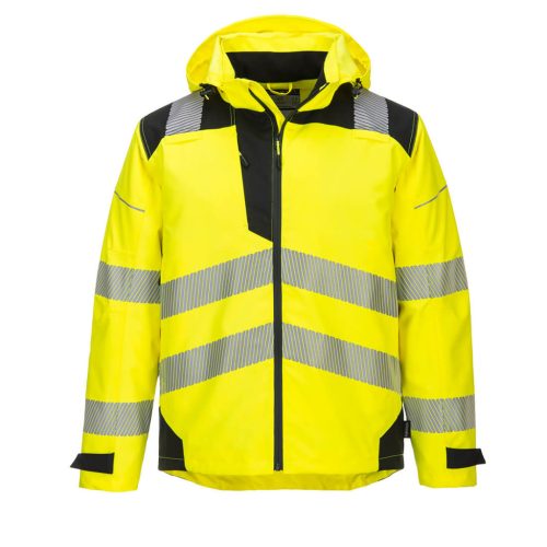 Portwest PW360 PW3 Extreme lélegző esőkabát (HV sárga/fekete, L) L