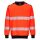 Portwest PW379 PW379 PW3 Hi-Vis Crew Neck pulóver Piros/Fekete S