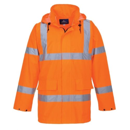 A Portwest Lite jólláthatósági munkavédelmi kabát sárga és narancs színekben, S-től 3XL méretig kerül forgalomba.