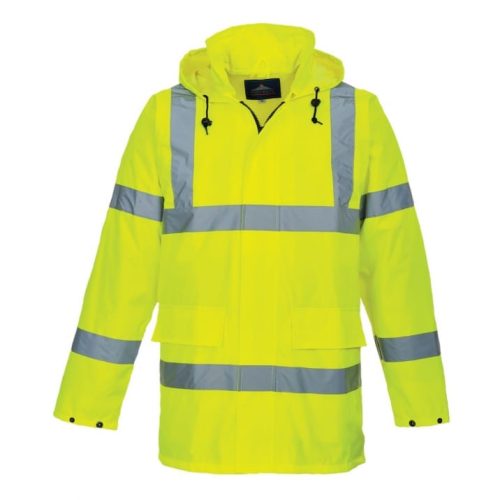 A Portwest Lite jólláthatósági munkavédelmi kabát sárga és narancs színekben, S-től 3XL méretig kerül forgalomba.