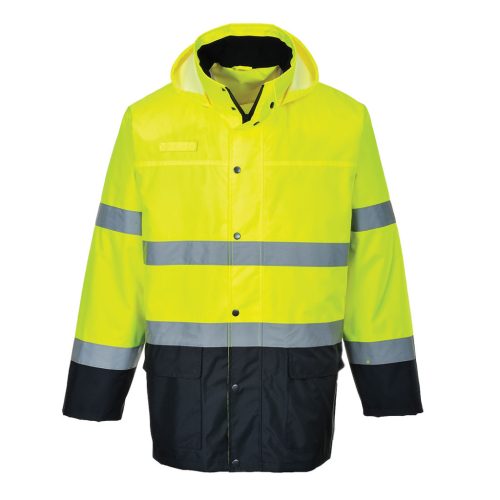 portwest s166 kéttónusú lite traffic dzseki 3xl sárga kék