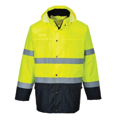 portwest s166 kéttónusú lite traffic dzseki s sárga kék
