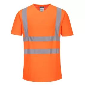Portwest S179 S179 V-nyakú hálós betétekkel ellátott póló (narancs, S) S