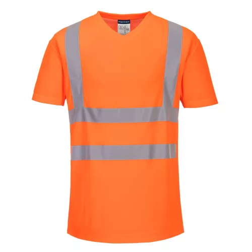 Portwest S179 S179 V-nyakú hálós betétekkel ellátott póló (narancs, S) S