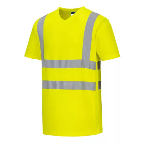 Portwest S179 S179 V-nyakú hálós betétekkel ellátott póló (sárga, S) S
