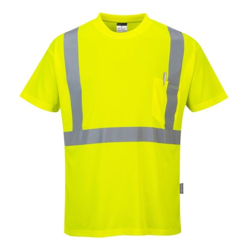 portwest s190 hi-vis pocket póló 4xl sárga