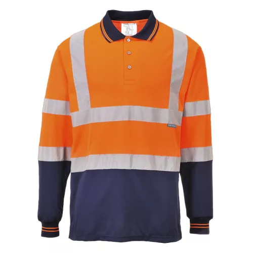 Portwest S279 Kéttónusú hosszú ujjú póló (narancs/tengerészkék, S) S