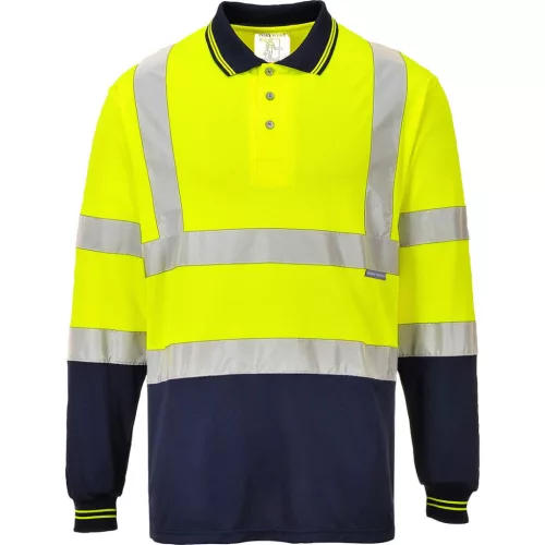 Portwest S279 Kéttónusú hosszú ujjú póló (sárga/tengerészkék, M) M