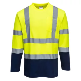 Portwest S280 Kéttónusú, hosszú ujjú Cotton Comfort póló XXXL