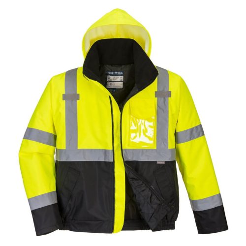 Portwest S363 Hi-Vis Kéttónusú Bomber kabát L
