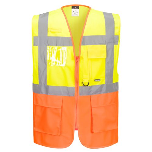 Az S-től 3XL méretig rendelhető Portwest Jólláthatósági vezetői mellény termlészetes és városi környezetben is biztosítja a balesetmentes közlekedést.