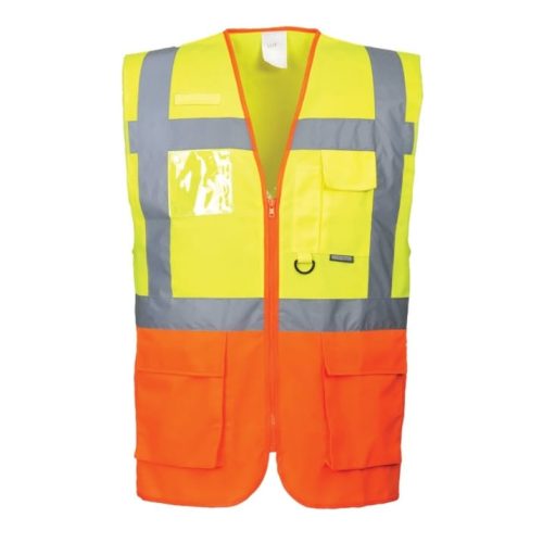 Az S-től 3XL méretig rendelhető Portwest Jólláthatósági vezetői mellény termlészetes és városi környezetben is biztosítja a balesetmentes közlekedést.
