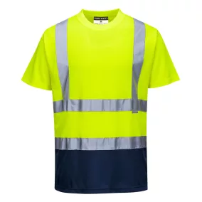 portwest s378 kéttónusú pólóing xl sárga tengerészkék
