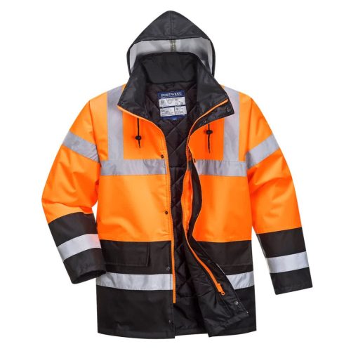 Portwest S467 Kéttónusú Traffic kabát (narancs/fekete, 3XL) 3XL