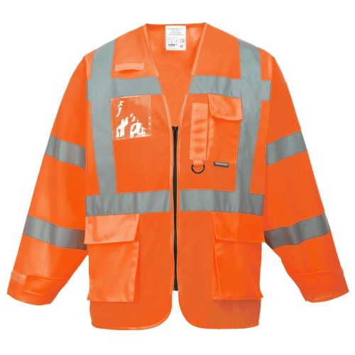 portwest s475 jól láthatósági vezetői dzseki l narancs