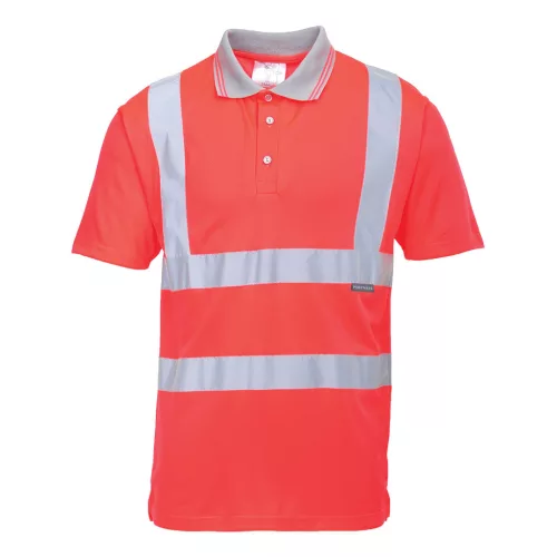 Portwest S477 Jól láthatósági teniszpóló (piros, S) S