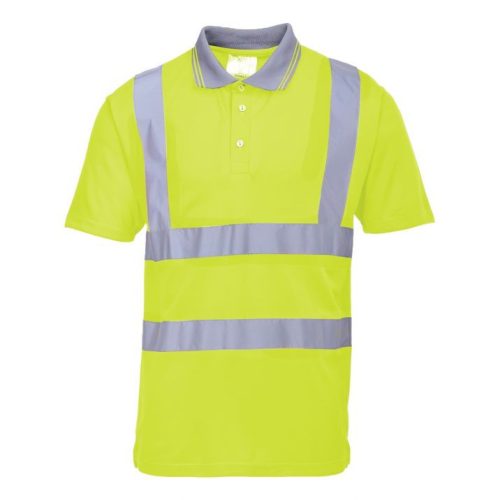 A Portwest Jólláthatósági teniszpóló keskeny gallérral és gombos záródással rendelkezik, könnyen karbantartható és mosható.