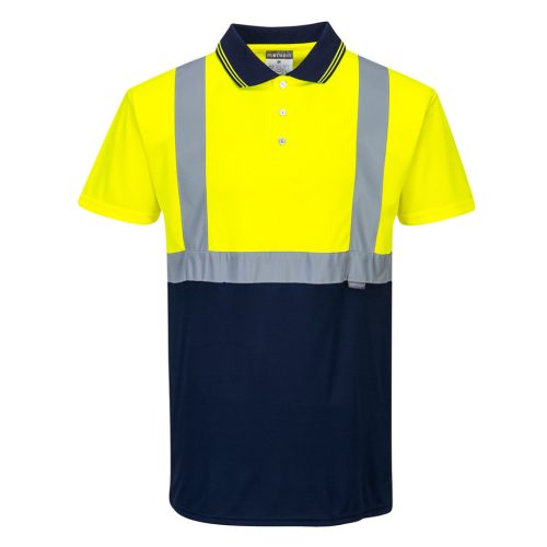 Portwest S479 Jól láthatósági teniszpóló Sárga/Navy S