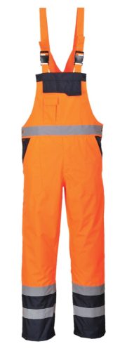 A Portwest jólláthatósági mellesnadrág nemcsak az észlelést támogatja, de eső ellen is védelmet biztosít.