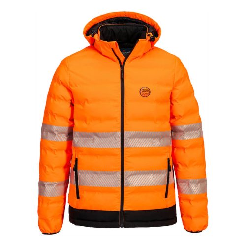 Portwest S548 S548 Hi-Vis Ultrasonic fűthető kabát Narancs/Fekete S