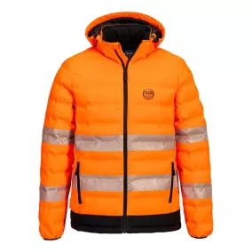 Portwest S548 S548 Hi-Vis Ultrasonic fűthető kabát Narancs/Fekete 3XL