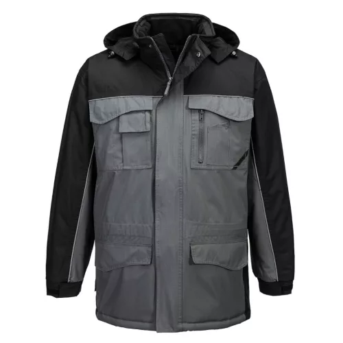 portwest s562 ripstop kéttónusú kabát s fekete szürke