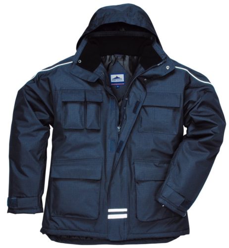 portwest s563 ripstop sokzsebes kabát s kék