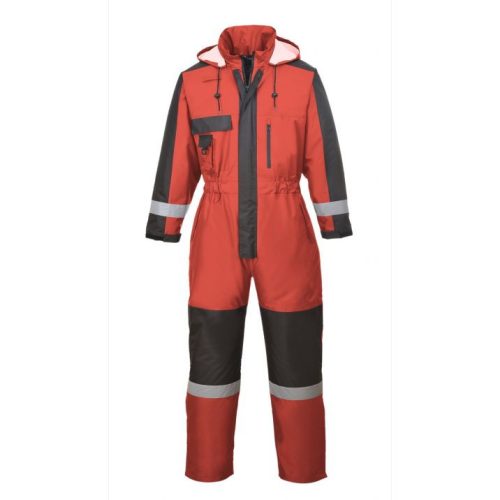 Portwest S585 Téli  teherautós overál (ruhára vehető) egyedi méretezésű termék (piros, XXL) XXL