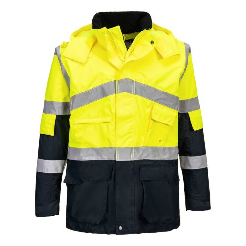 portwest s760 jól láthatósági lélegző dzseki 3xl sárga tengerészkék