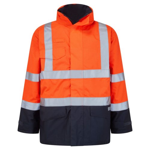 A Portwest Hi-Vis Multi Protection antisztatikus, lángálló munkavédelmi kabát kivehető bélésének köszönhetően mind beltéri, mind kültéri környezetben kiválóan alkalmazható a munkavégzés támogatására.