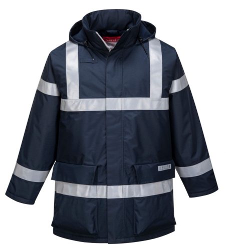Portwest S785 Bizflame antisztatikus lángálló esőkabát (tengerészkék, XXXL) XXXL