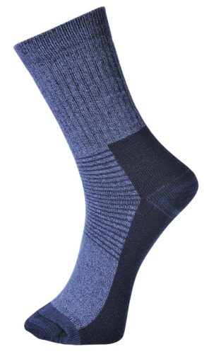 A Portwest Thermal zokni évszaktól függetlenül hordható, tartós és ellenálló, jó légáteresztőképességű, könnyen karbantartható modell. 