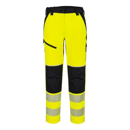 Portwest T141 PW3 Hi-Vis Női streccs nadrág Sárga/Fekete XS